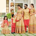 Family Dress for Birthday Mother Daughter Father Combo Dress Traditional Family Combo Dress Online IBF-FLYCMB-1208-G