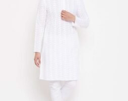 Men Kurta Pyjama set White MHJ-MKPJM-1129