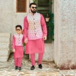 Father and Son Matching Dress Online Dad Son Matching Dress Family Dress IBF-FSMD-1202