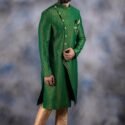 Indo Western Dress For Men Plus Size Dresses Online Green Gold RLK-6305-78539