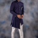 Indo Western Dress For Men Plus Size Dresses Online Blue White RLK-6305-78560