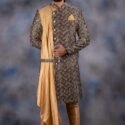 Indo Western Dress For Men Plus Size Dresses Online Multicolor Cream RLK-6305-78566
