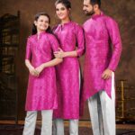 Family Dress for Birthday Mother Daughter Father Combo Dress Traditional Family Combo Dress Online IBF-FLYCMB-1002