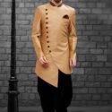Indo Western Dress For Men Plus Size Dresses Online Gold Black RKLIWS-RB4-R409