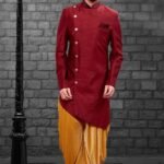 Indo Western Dress For Men Plus Size Dresses Online Maroon RKLIWS-RB4-R411
