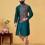 Men Kurta Pajama Customized Plus Size Dresses for Men Green RKL-RT1242-128568