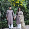 Couple Dress Couple Matching Dress Grey Green Family Dress Set RAD-CPST-170