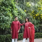 Couple Dress Couple Matching Dress Red Family Dress Set RAD-CPST-175