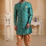 Indo Western Dress For Men Rama Green Indo Western Dress KLP-IWD-1281-9204
