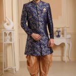 Indo Western Dress For Men Navy Blue Indo Western Dress KLP-IWD-1281-9207