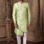 Indo Western Dress For Men Pista Green Indo Western Dress KLP-IWD-1281-9208