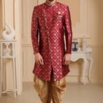 Indo Western Dress For Men Maroon Indo Western Dress KLP-IWD-1281-9211