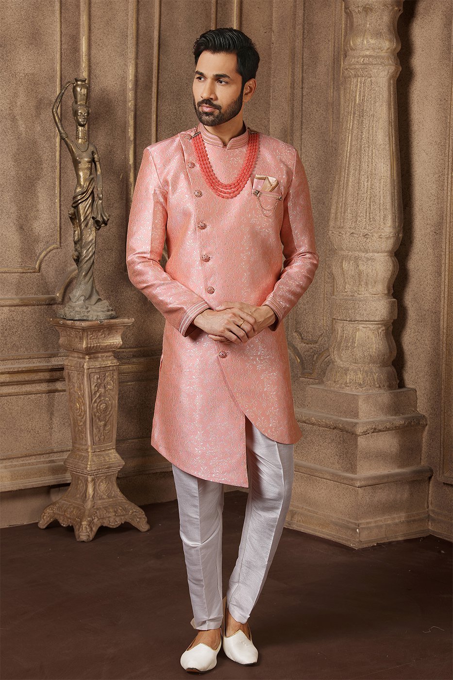 Indo Western Dress For Men Dark Pink Indo Western Dress KLP-IWD ...