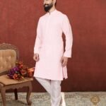 Men Kurta Pajama Customized Plus Size Dresses for Men Rose KLP-KUR-1307-205