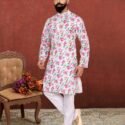 Men Kurta Pajama Customized Plus Size Dresses for Men White KLP-KUR-1307-221