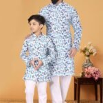 Father and Son Matching Dress Kurta Pyjama Family Dress Multi Colour RKL-2754-141731