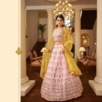 Lehenga for Women Wedding Pink Yellow Lehenga Choli Designs KLP-1342-1934