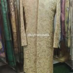Men Wedding Dress Sherwani for Men Wedding Blonde SHR-KLQ-1116 Men Reception Dress