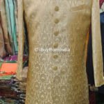 Men Wedding Dress Sherwani for Men Wedding Gold SHR-KLQ-1133 Men Reception Dress