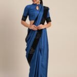 Party wear Saree Blue Black Lace Saree INFSH-YPPWR-106
