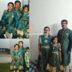 Family Matching Dress Set Mother Daughter Father Twinning Dress IBF-JSD-124G Traditional Family Combo Dress for Birthday Theme