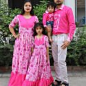 Family Matching Dress Set Mother Daughter Father Son Twinning Dress IBF-JSD-129BG Traditional Family Matching Dress for Birthday Theme
