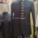 Jodhpuri Suit Jodhpuri Suit For Men Wedding Dress KLQ-JPST-1143 Black Men Reception Dress