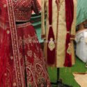 Bride Groom Dress for Marriage Couple Matching Dress For Wedding KLQCD-1119 Maroon Cream Couple Dress For Engagement