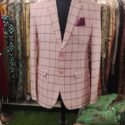Men Blazer Suit Online Men Formal Suit Peach Checked Blazer Mens BZST-KLQ-113