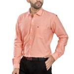 Men Cotton Shirts Orange Men Formal Shirts Online KLP-SRT-1419-19