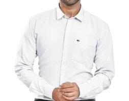 Men Cotton Shirts White Men Formal Shirts Online KLP-SRT-1419-23