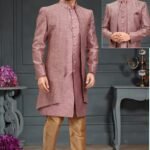 Indo Western Dress For Men Misty Rose RKL-RBZ-22-2212 Men Reception Dress
