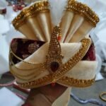 Men Turban Online Cream Maroon Men Wedding Pagri KLQ-TRB-138