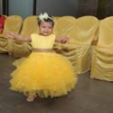 Girls Birthday Party Dress Online Yellow Layered gown ( BABY DRESS ONLY) IBFGBD-JSMD-558