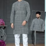 Men Kurta Pajama Black Plus Size Dresses for Men Customized RKL-RBZ-V24-2404