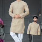 Men Kurta Pajama Gold Plus Size Dresses for Men Customized RKL-RBZ-V24-2411