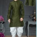 Men Kurta Pajama Olive Plus Size Dresses for Men Customized RKL-RBZ-V24-2423