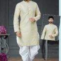 Men Kurta Pajama Cream Plus Size Dresses for Men Customized RKL-RBZ-V24-2430