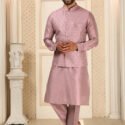 Modi Jacket for Men Kurta Pajama Jacket Set Cotton Candy Customized Plus Size Dress for Men RKL-MD-4607-155956