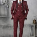 Blazer for Men Wedding Online Maroon White Men 5 Piece Blazer Suit for Wedding RKL-BLZ-4415-154342