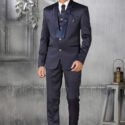 Blazer for Men Wedding Online Navy Blue White Men 5 Piece Blazer Suit for Wedding RKL-BLZ-4415-154350