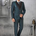 Blazer for Men Wedding Online Bluish Green White Men 5 Piece Blazer Suit for Wedding RKL-BLZ-4415-154366