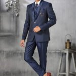 Blazer for Men Wedding Online Dark Blue White Men 5 Piece Blazer Suit for Wedding RKL-BLZ-4415-154371