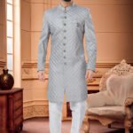 Indo Western Dress For Men Cream White RKL-4921-158587 Men Reception Dress