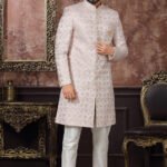 Indo Western Dress For Men White RKL-IW-4980-158987 Men Reception Dress