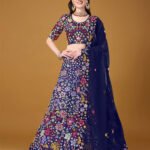 Lehenga for Women Wedding Navy Blue Fully Stitched Lehenga Choli Designs RKL-LH-MLS1-11004