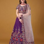Lehenga for Women Wedding Purple Gold Fully Stitched Lehenga Choli Designs RKL-LH-MLS1-11007