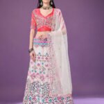 Lehenga for Women Wedding White Pink Red Gold Fully Stitched Lehenga Choli Designs RKL-LH-MLS2-12003