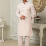 Indo Western Dress For Men Cream White RKL-5119-159979 Men Reception Dress