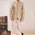 Jodhpuri Suit For Men Wedding RKL-JPST-5701-164046 Gold Men Reception Dress